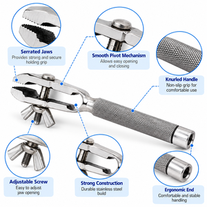 Tornillo de Banco Ajustable con Mango Hueco de Madera para Joyería, Trabajo con Alambre y Sujeción de Precisión, 5.12 Pulgadas, ZetomedPro - Product Image 5