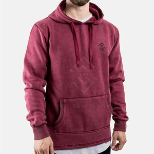 Sweat-shirts à capuche en molleton délavé à l'acide pour homme, couleur unie, coupe ample, vêtements de mode hiver - Product Image 4