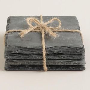 Juego de posavasos redondos de mármol de oliva premium personalizados, de piedra sólida carbonizada sin acabar, gruesos, 2026 - Product Image 3