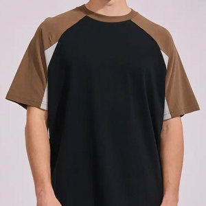 T-shirt décontracté pour homme, col rond, en polyester/coton, séchage rapide, confortable, de haute qualité, coupe ajustée, uni et lavé - Product Image 4