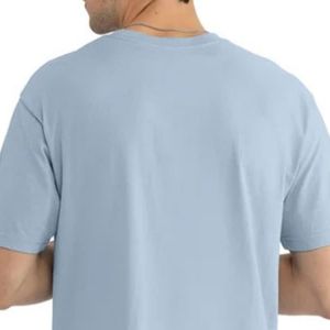 T-shirt tubulaire personnalisé pour homme en coton premium, col rond, manches courtes, vente en gros, vêtements OEM ODM - Product Image 4