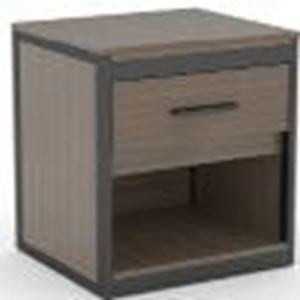 โต๊ะข้างเตียงขนาดควีนไซส์ ได้รับการรับรองมาตรฐาน CARB P2 เกรด E0 ผลิตจาก MDF เคลือบ HPL/LPL พร้อมขอบตกแต่ง ฮาร์ดแวร์ ขนาด 24x16x26 นิ้ว เฟอร์นิเจอร์ห้องนอน - Product Image 5