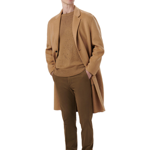 Luxury <b>Men</b> Long <b>Coat</b> With Refined Lapels Premium Texture And Sophisticated Design For Exclusive Apparel Collections - Product Image 2