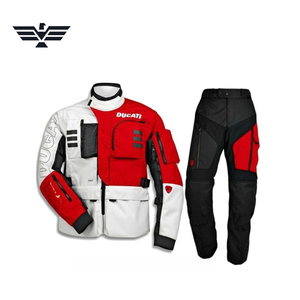 Pantalones de Motociclismo Ducati Unisex para Adultos, Color Rojo y Negro, Impermeables, de Poliéster, con Logotipo en la Parte Delantera y el Puño Derecho - Product Image 5