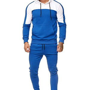 Conjunto Deportivo de Felpa con Capucha, de Poliéster/Algodón, Color Sólido, Corte Regular, para Hombre, Fabricado en Pakistán, Top y Pantalones Joggers - Product Image 1