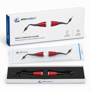 Calibre dentaire composite direct premium en acier inoxydable, instrument de restauration ergonomique OEM Zetomed Pro - Product Image 2