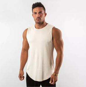 Camisetas sin mangas para hombre, económicas, con espalda cruzada, tipo stringer, al por mayor, ropa de culturismo para hombre, proveedor de ropa de gimnasio con logo personalizado de China - Product Image 2