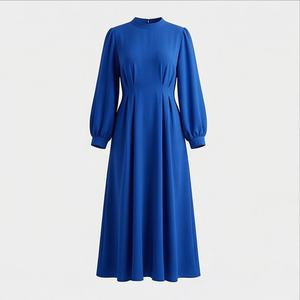 Abaya Kimono OEM 2025 pour femmes musulmanes, en tissu polyester épais, doux et très extensible, col en V, manches longues, ornée de perles, longueur cheville - Product Image 1