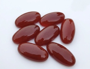 Cabochon de pierre précieuse Aqeeq rouge, pierre naturelle polie de haute qualité - Product Image 1
