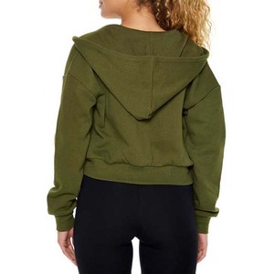2026 High Quality Custom Wholesale Hot Winter Long Sleeve Women's Hooded Crop Pullover Breathable Cotton Hoodies - Product Image 2