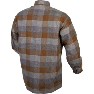 Chemise à manches longues en flanelle 100 % coton teint en fil, col montant, respirante, pour homme, poids lourd, marque privée d'usine, Printemps 2026 - Product Image 6