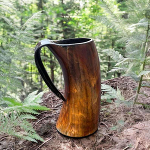 Chope à bière artisanale en corne de buffle naturelle, style Viking, grande capacité, rustique, écologique, cadeau - Product Image 5