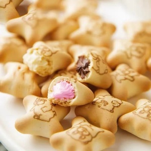 Biscuits Oursons Exotiques de Haute Qualité en Gros, Fourrés au <span class=keywords><strong>Chocolat</strong></span> Fraise, Biscuits pour Enfants avec Motifs Variés - Product Image 2