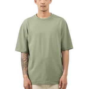 Camiseta de algodón personalizada de alta calidad para hombre, tela de punto bordada de gran tamaño, estilo informal transpirable de Bangladesh - Product Image 3