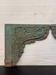 Panneau d'arche rustique en bois sculpté à la main, cadre de porte indien, décoration murale vintage, accent architectural pour intérieur, pièce décorative - Product Image 3