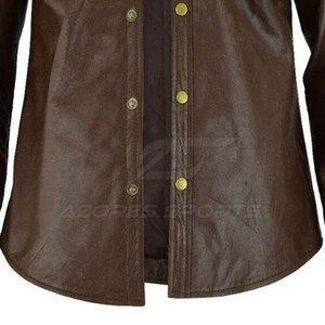 Camisa de Cuero para Hombre, Diseño Clásico, Tacto Suave, Botones, Manga Larga, Corte Ajustado, Duradera, Elegante, Transpirable, Ecológica, de Secado Rápido, para Invierno - Product Image 4