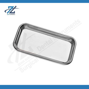 Plateaux médicaux rectangulaires en acier inoxydable, petits plateaux pour instruments chirurgicaux, pour hôpitaux, cliniques dentaires et laboratoires - Product Image 6