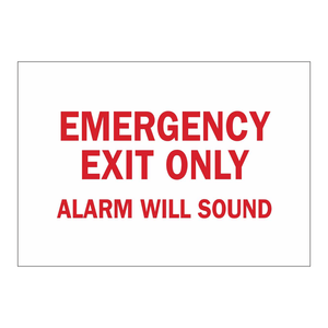 Señal de Alarma de Salida de Emergencia Brady para Seguridad en Interiores y Exteriores - Product Image 3