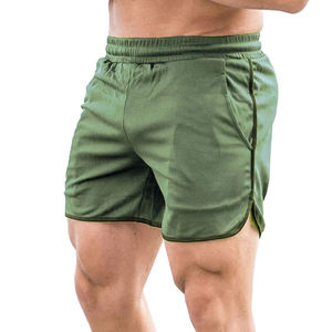 กางเกงขาสั้นกีฬาออกกำลังกายวิ่งฟิตเนสสำหรับผู้ชาย แห้งเร็ว มีเชือกผูก เอวผูก โพลีเอสเตอร์ ระบายอากาศดี มีกระเป๋าซิปด้านข้าง - Product Image 6