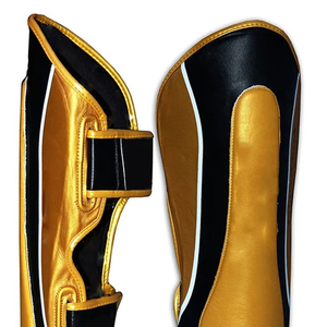 Protège-tibias MMA épaissis en cuir PU avec logo personnalisable, protection pour la lutte thaïlandaise, soutien de la cheville, chauffe-jambes chauds - Product Image 6