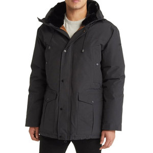 Custom Logo Oversized Style Men's Parka <b>Jacket</b> with Zipper Closure Wholesale High Quality Customized Warm Durable Hooded Winter - Product Image 1