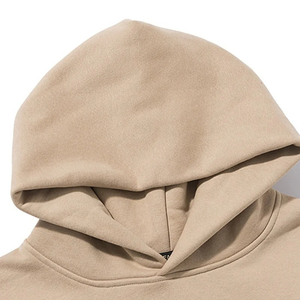 Sweat-shirt à capuche oversize unisexe, couleur unie, 100% coton molletonné, décontracté, pour l'automne, tricoté, manches longues, effet délavé, avec appliqué - Product Image 2