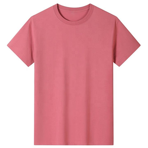 เสื้อยืดคอกลมแขนสั้นสีเทาเข้มสำหรับผู้ชาย ผ้าฝ้าย ทรงปกติ สีพื้น ดีไซน์เรียบง่าย สไตล์ลำลอง - Product Image 2