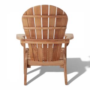 Weather Resistant Natural Teak Wood <b>Adirondack</b> Lounge <b>Chair</b> and Ottoman Durable <b>Garden</b> Sun Lounger for <b>Garden</b> Poolside and Deck - Product Image 4