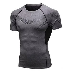 Camiseta Deportiva de Compresión Unisex, Impresión Serigráfica, Poliéster/Algodón, Secado Rápido, Antibacteriana, Transpirable, Manga Corta - Product Image 2