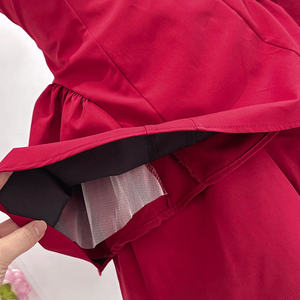 Robes mini décontractées haut de gamme pour femmes, style élégant et luxueux, tissées au Vietnam, coupe trapèze, épaules dénudées, taille ajustée, couleur unie - Product Image 5