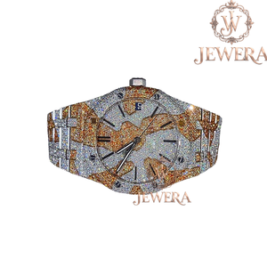 Reloj de Diamantes de Acero Inoxidable de Alta Calidad en Oro y Plata, Resistente al Agua, Elegante y Cómodo para Toda Ocasión, en Venta - Product Image 5