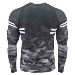 Chemises de compression pour hommes, écologiques, pour la gym et le fitness, en polyester et coton, séchage rapide, respirantes, manches longues, tailles et couleurs personnalisables - Product Image 2