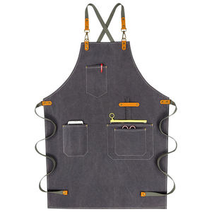 Tablier de barista en cuir avec logo personnalisé, tabliers en toile pour boulangerie, pour hommes, fabriqués par RIMZA INDUSTRIES - Product Image 2
