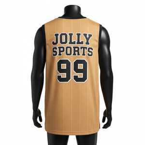 Camiseta de baloncesto para hombre, sin mangas, con ribete de malla de poliéster GSM, estampado personalizado, con bolsillo, 100% algodón, corte holgado. - Product Image 2