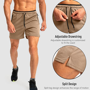 Short de course professionnel pour hommes, tendance et très demandé, séchage rapide, couleur unie, prix attractif. - Product Image 3