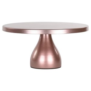Premium warm toned metal <b>cake</b> <b>stand</b> designed for elegant dessert presentation in homes and bakeries. - Product Image 3