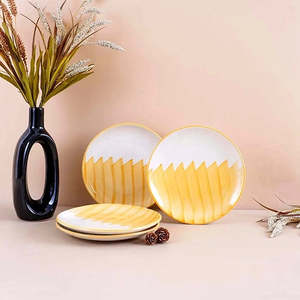 Platos de Cerámica Golden Peaks de 6 Pulgadas, Personalizables, Aptos para Lavavajillas, Diseño Estilo INS, Logotipo Dorado - Product Image 2