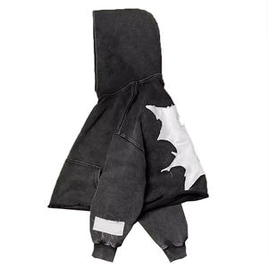 Sudadera con Capucha de Invierno con Apliques Personalizados, 100% Algodón, Forro Polar Ecológico, Transpirable, Corte Holgado, Bolsillo Frontal con Logotipo - Product Image 4