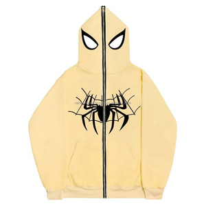 Molleton de coton à capuche à fermeture éclair unisexe de style araignée de qualité supérieure, prêt pour l'hiver avec col à capuche - Product Image 6