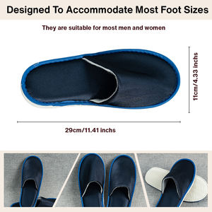 Pantuflas de Terciopelo de Lujo para Hotel de 5 Estrellas, Pantuflas Cerradas con Logotipo Bordado Personalizado, Pantuflas Antideslizantes para Habitación de Huéspedes, para Resort VIPSuite - Product Image 5