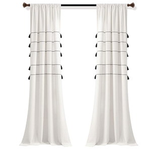 Cortinas Baratas Más Vendidas, Tela 100% Poliéster para Ventanas, Cortinas Modernas con Alto Nivel de Oscurecimiento para Decoración - Product Image 4