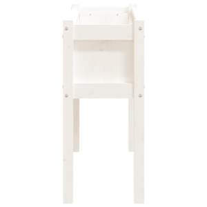 Ensemble de 2 jardinières en bois de pin massif blanc extra longues pour plantes et fleurs - Product Image 6