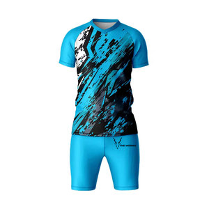 Uniforme d'équipe professionnel en polyester respirant imprimé par transfert thermique pour activités sportives avec options personnalisables - Product Image 1