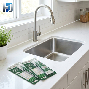 Scellant pour éviers <span class=keywords><strong>de</strong></span> cuisine et <span class=keywords><strong>salle</strong></span> <span class=keywords><strong>de</strong></span> <span class=keywords><strong>bain</strong></span>, pour les bords des comptoirs et l'étanchéité des joints d'angle - Product Image 5