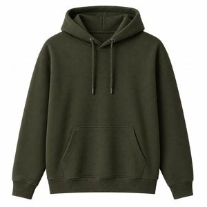 Sudadera con Capucha Negra para Hombre, de Alta Calidad, Estilo Holgado, Informal, de Color Sólido, con Bolsillos, para Invierno, ODM - Product Image 4