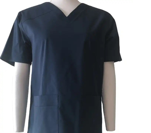 2026 Men's Cotton Corduroy Scrub Set Modern Fit <b>Top</b> Drawstring Waist Pant Breathable High Quality for Hospital Use - Product Image 2