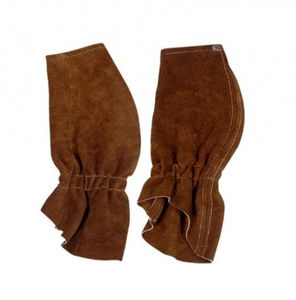 Manchons de bras de soudeur réglables en cuir de vachette pleine fleur et daim, respirants, confortables, personnalisables, résistants à la chaleur, aux coupures et aux flammes - Product Image 5