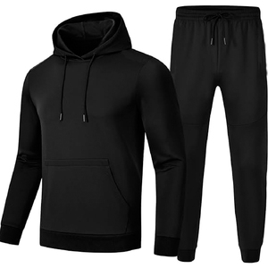 Ensemble de survêtement coupe-vent personnalisé pour homme, vêtements de sport d'entraînement, jogging deux pièces, sweat à capuche, 100% coton - Product Image 1