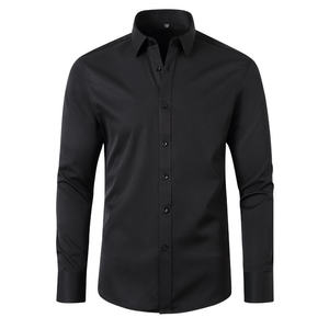 เสื้อเชิ้ตผู้ชาย แขนยาว ผ้าฝ้าย 100% แห้งเร็ว ระบายอากาศดี เป็นมิตรกับสิ่งแวดล้อม กันยับ ขายส่ง ออกแบบโลโก้ตามสั่ง คุณภาพสูง - Product Image 4