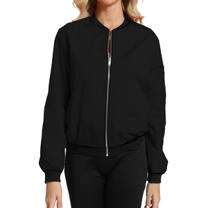 Everyday Lightweight Bomber Jackets For <b>Women</b> Stylish <b>Zip</b> Closure Design Fashion Outerwear <b>Women</b> Bomber Jackets - Product Image 2